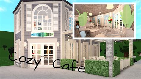 Welcome To Bloxburg 45k Cozy Cafe With Apartment Speedbuild Youtube