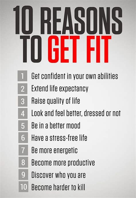 10 Reasons To Get Fit Healthy Fitness Tips Workout Routines Ab