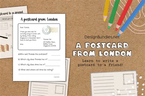 A Postcard From London Educational Writing Practice