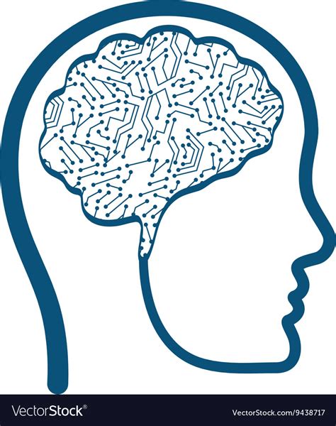 Brain Icon Human Head Design Graphic Royalty Free Vector