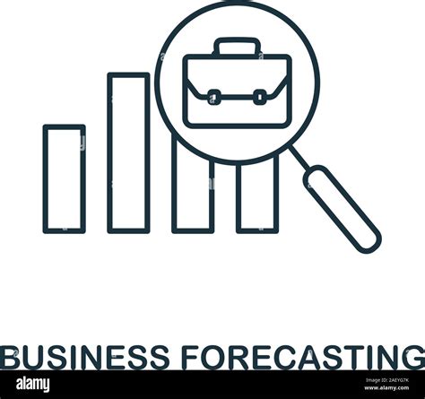 Business Forecasting Icon Line Style Element From Business Strategy