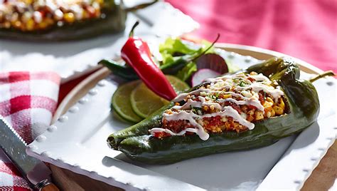 Grilled Stuffed Poblanos — Recipes —