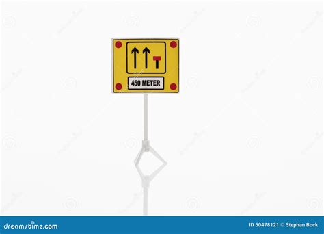 Arrow And Dead End Sign On White Background Stock Image Image Of