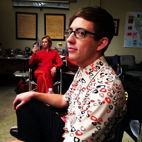 Jane And Kevin Behind The Scenes Artie Abrams Jane Lynch Kevin Mchale