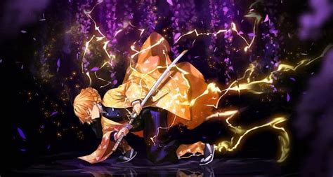Thunder Breathing First Form Light Slash Anime Wallpaper