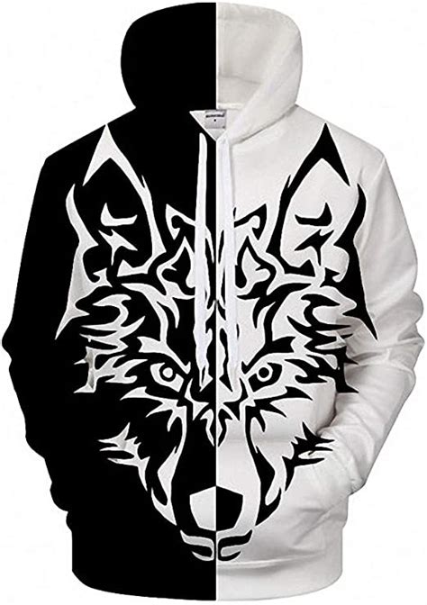 Anime Wolf Sweatshirt Men Hoodie Hoody 3d Printing Pullover