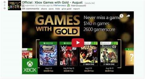 Xbox Games With Gold For August Leaked