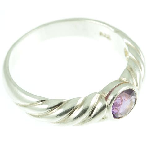 Sterling Silver Amethyst Ring Carus Jewellery