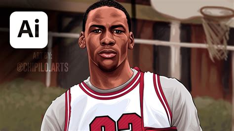 Michael Jordan Speed Digital Art Adobe Illustrator Youtube