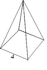 Pole powierzchni bocznej ostrosłupa prawidłowego czworokątnego