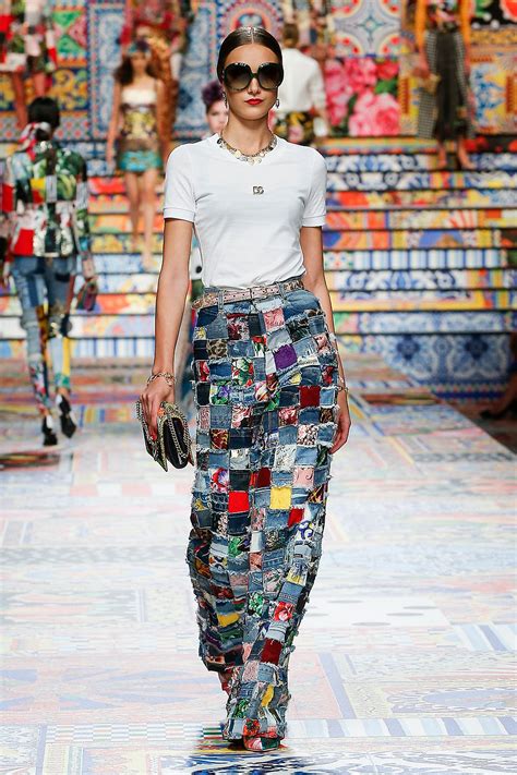 Patchwork Di Sicilia Dolce And Gabbana Sfilata Donna Primavera Estate