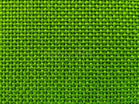 Close Up Of Green Woven Fabric Texture Green Cloth Background Stock