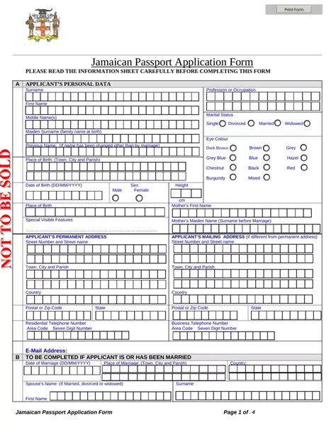 jamaican passport application pdf form formspal