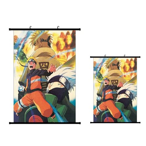 Naruto Classic Japanese Cartoon Comic Kraft Paper Bar Poster Retro
