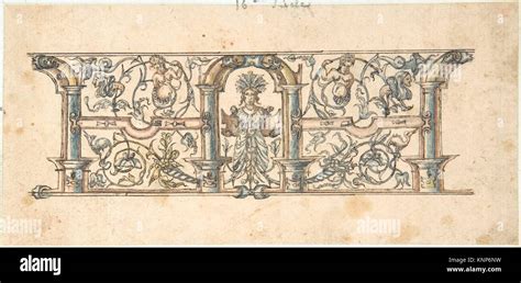 Ornamental Design With Grotesques Artist Anonymous German 19th