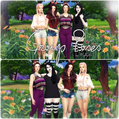 Sims 4 Ccs The Best Group Poses By Melly20x