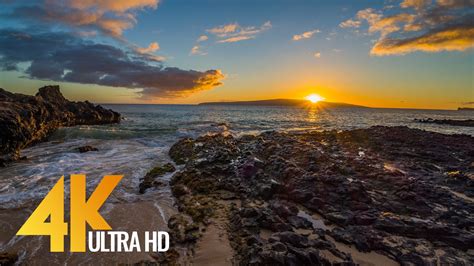 4k Sunset At Polo Beach Maui Hawaii 4k Relaxation Video Proartinc