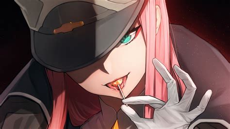 Automatic cropping of wallpaper to fit the desktop size. Zero Two Darling in the FranXX 4K #635