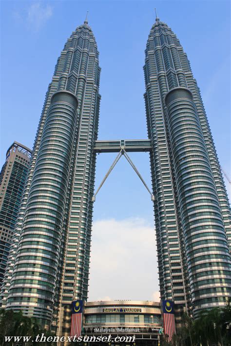 And 2 world trade center (the south tower) at 1,362 feet (415.1 m)—were the tallest buildings in the world. Petronas Twin Towers - The Next Sunset