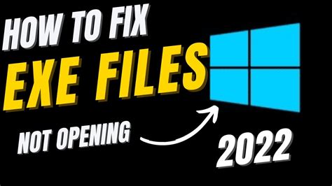 How To Fix Exe Files Not Opening Setupexe Crashing Youtube