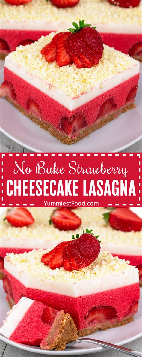 Maybe you would like to learn more about one of these? No Bake Strawberry Cheesecake Lasagna Recipe - Recipe from ...