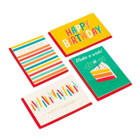 Assorted Bright And Cheery Boxed Birthday Cards Pack Of 16 Boxed