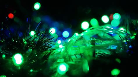 Christmas Colorful New Year`s Bokeh Neon Lights Abstract Blurred Photo