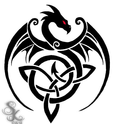 Celtic Dragon Trinity Knot By Deathshiva On Deviantart Celtic Dragon