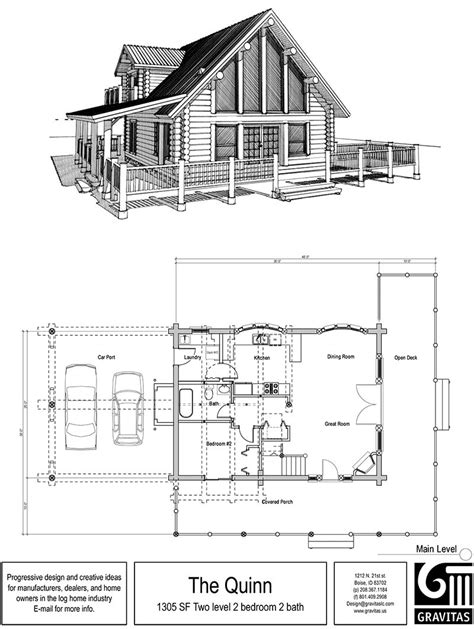 Log Cabin Floor Plans With 2 Bedrooms And Loft In 2020 Log Cabin