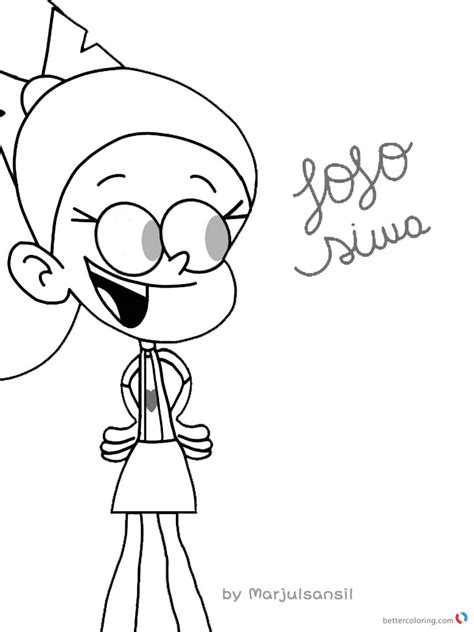 Black and white easter coloring. Jojo Siwa Coloring Pages in the loud house style - Free ...