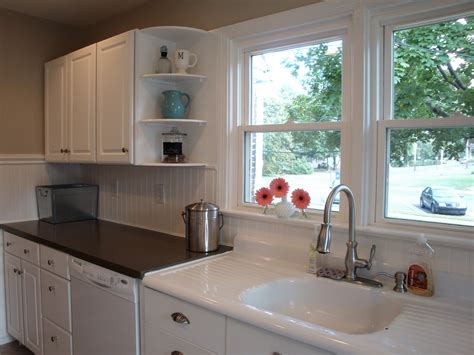 A la maison ceilings model#804 ceiling tile (package of 8 tiles), plain white. Remodelaholic | Kitchen Backsplash Tiles, Now Beadboard