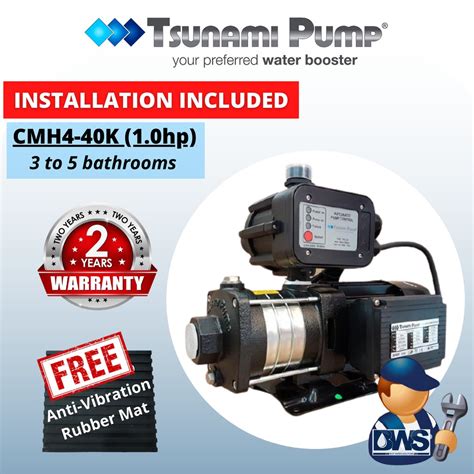 Tsunami Cmh4 40k Water Pump 10hp With Installation Pam Air Rumah