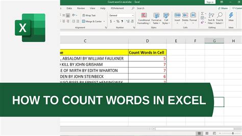How To Count Words In Cell And Range For Excel Youtube
