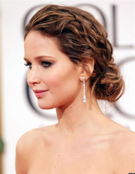 10 Celeb Inspired Updos For The Big Day Jennifer Lawrence Hair Hair