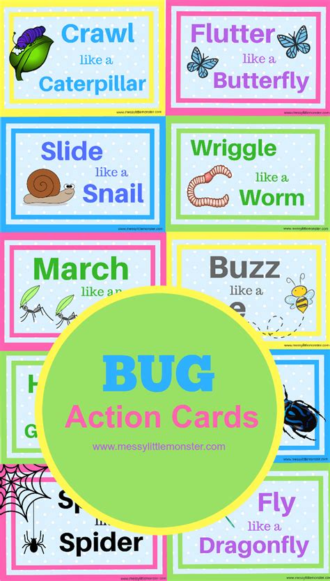 Bug Movement Cards Free Printable
