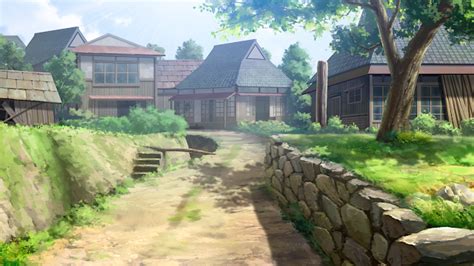 Anime Landscape Village Anime Background