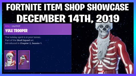New Christmas Skull Trooper Fortnite Item Shop 14th December Youtube