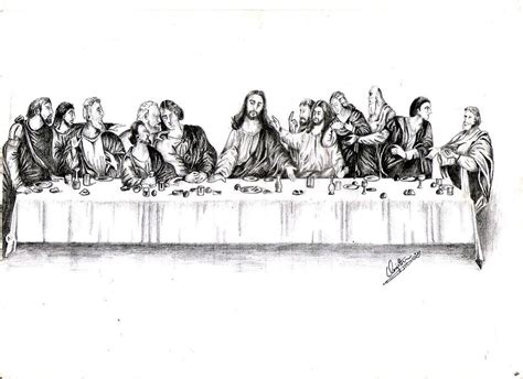 The Last Supper Drawing By Ranjith Kp Fine Art America