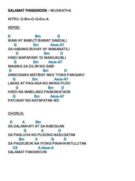 Aming Panginoon Chords And Lyrics Misia Panginoon