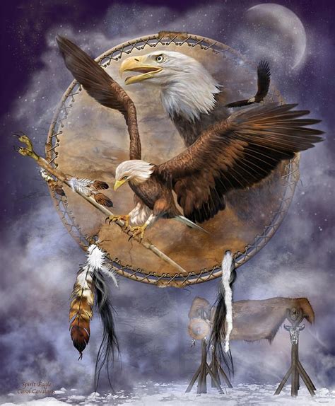 Carol Cavalaris ~ Dream Catcher Spirit Eagle 2 Mixed Media Native