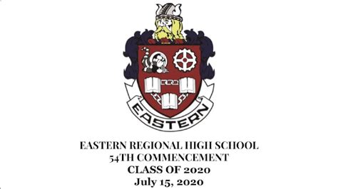 Eastern Regional High School 54th Commencement Class Of 2020 Youtube
