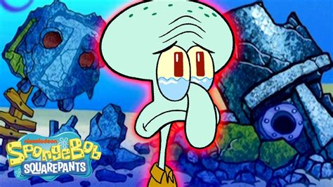 💥 Every Time Squidwards House Was Destroyed Spongebob Youtube