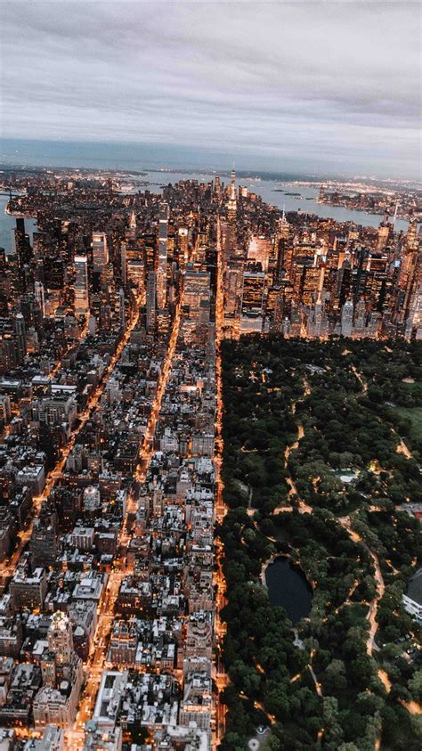 Aerial Of Central Park And New York City Iphone 8 Wallpapers Free Download