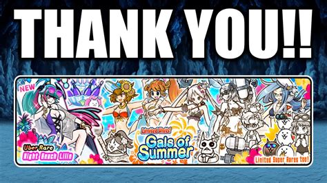 Thank You Gals Of Summer Battle Cats Youtube