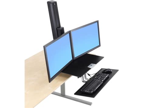 Ergotron 33 349 200 Workfit S Dual Monitor Workstation With