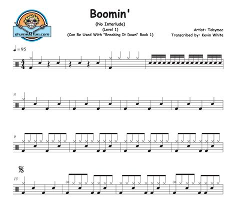 Tobymac Boomin Drum Transcription Level 1