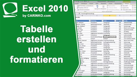 Blanko tabellen zum ausdruckenm : Excel Tabelle erstellen und formatieren, Tutorial von ...