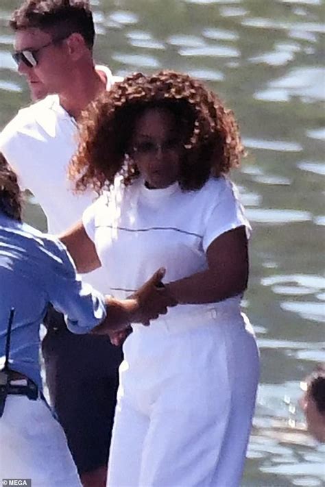 Oprah Winfrey 69 Displays Her Slimmed Down Figure As She Arrives By