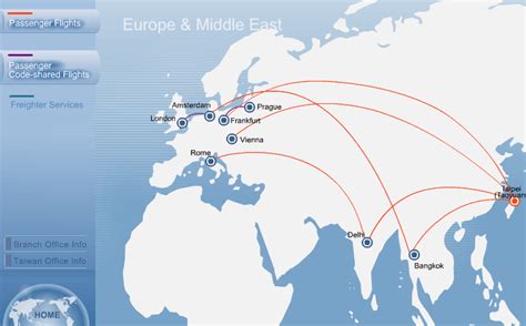 What are the cheapest flights from usa to china? China Airlines route map - Europe