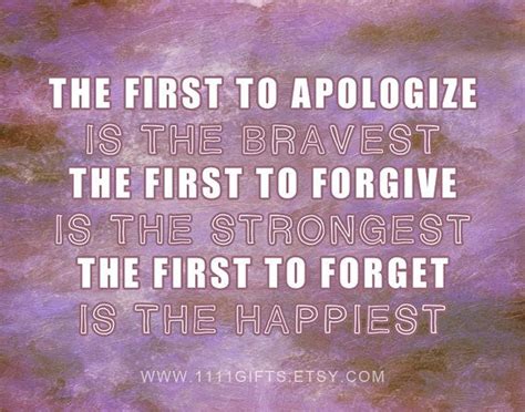Inspirational Poster The First To Apologize The First To